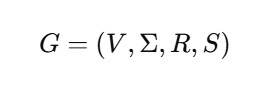 Picture showing the formula for context-free grammar